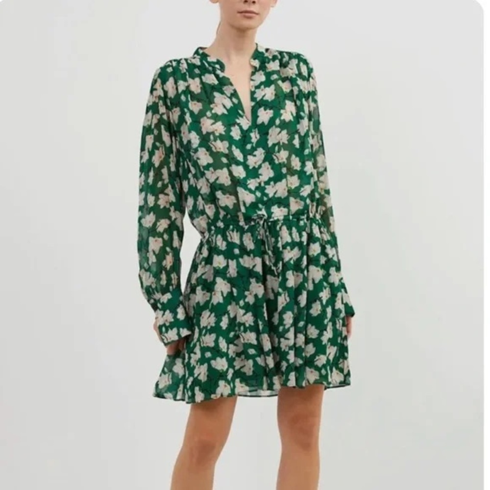 Rag & Bone Carly Floral Green Dress